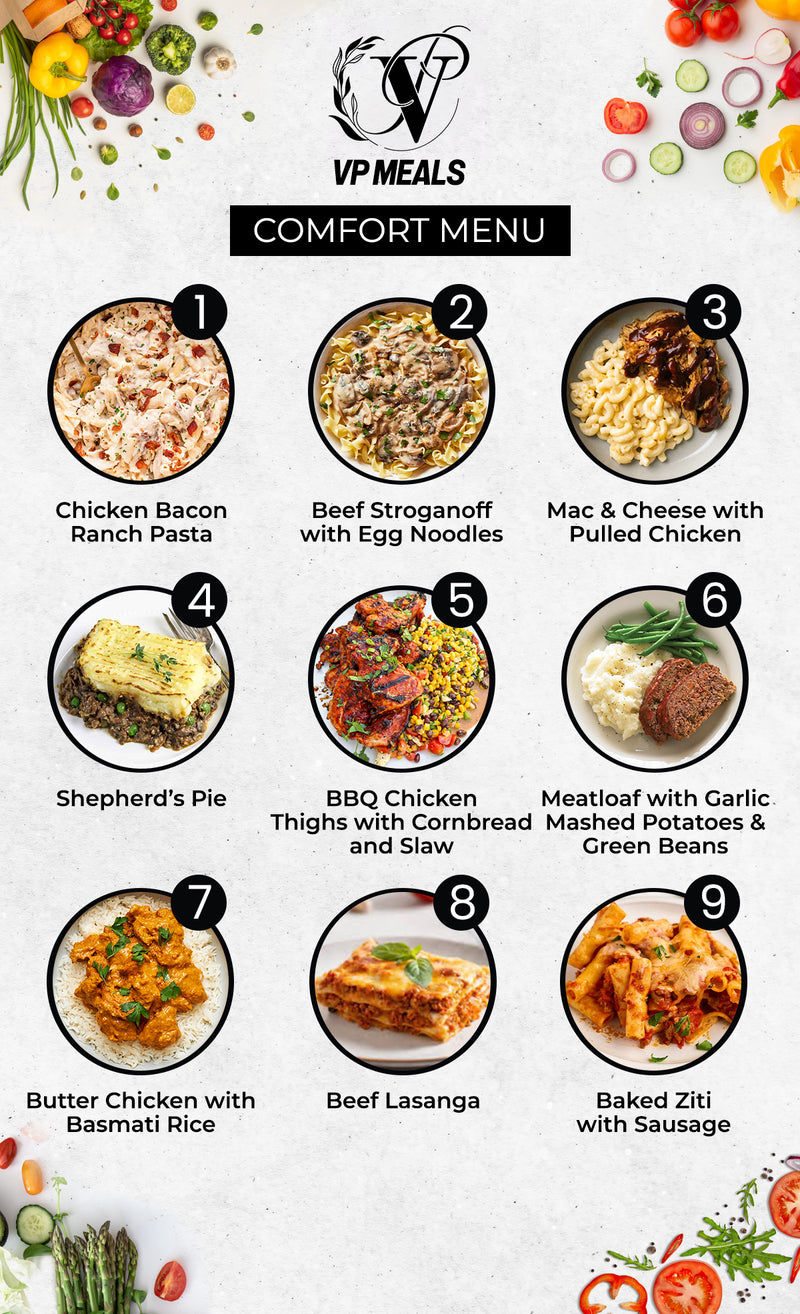COMFORT MENU  - 5 MEAL PLAN